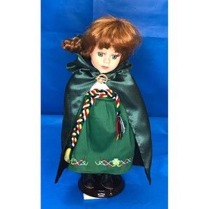 Vintage Irish Heritage Porcelain Doll With Stand See Notes.